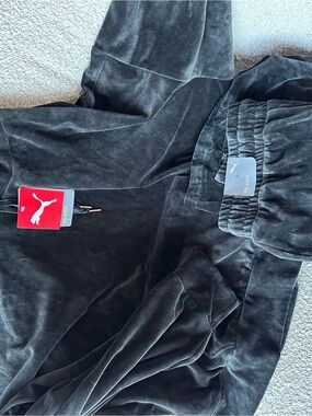 NWT Puma Black Velour Hoodie